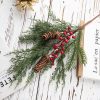 Fenyőtobozos bogyós ág, 52cm magas - Zöld