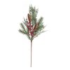 Fenyőtobozos bogyós ág, 52cm magas - Zöld