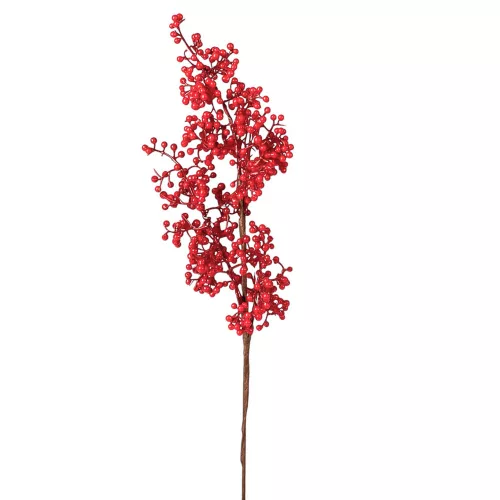 Piros bogyós ág, 42cm magas