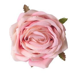 Rózsa selyemvirág fej, 9cm - Sötét rózsaszín