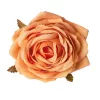 Rose Silk Flower Head, 9cm - Orange