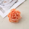 Rose Silk Flower Head, 9cm - Orange