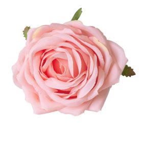Rózsa selyemvirág fej, 9cm - Rózsaszín