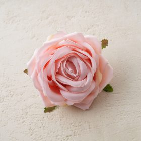 Rózsa selyemvirág fej, 9cm - Rózsaszín