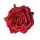 Rózsa selyemvirág fej, 9cm - Piros