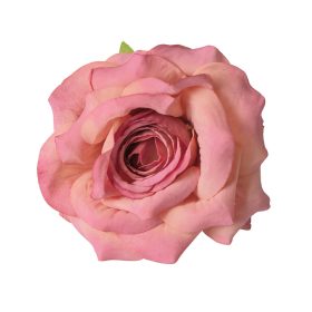 Rózsa selyemvirág fej, 8cm - Sötét rózsaszín
