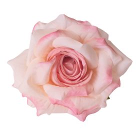 Rózsa selyemvirág fej, 8cm - Világos rózsaszín