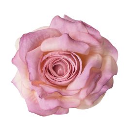 Rózsa selyemvirág fej, 8cm - Világos lila