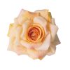 Rózsa selyemvirág fej, 8cm - Világos Narancs