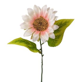 Napraforgó selyemvirág csokor, magasság: 37cm - Ekrü