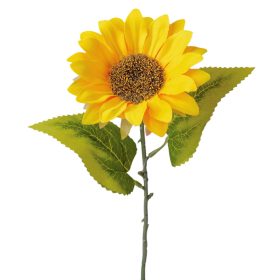 Napraforgó selyemvirág csokor, magasság: 37cm - Sárga