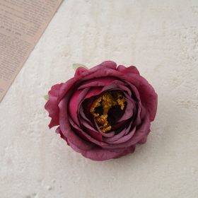 Peonia selyemvirág fej, 10cm -  Bordó