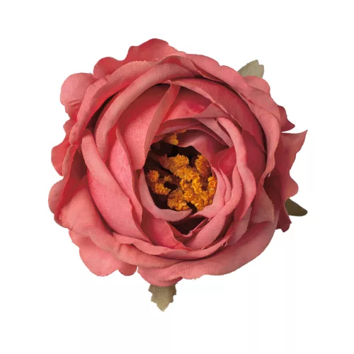 Peony Silk Flower Head, 10cm - Dark Pink