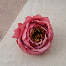 Peonia selyemvirág fej, 10cm -  Sötét rózsaszín