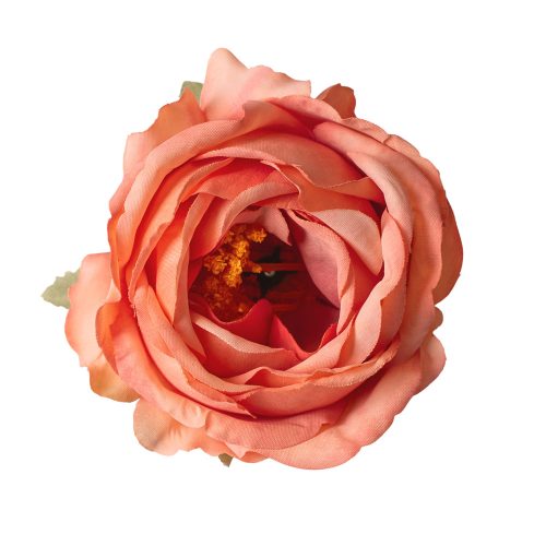 Peonia selyemvirág fej, 10cm -  Narancs