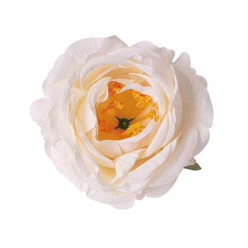 Peonia selyemvirág fej, 10cm -  Fehér