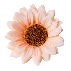 Napraforgó selyemvirág fej, 10cm - Pezsgő