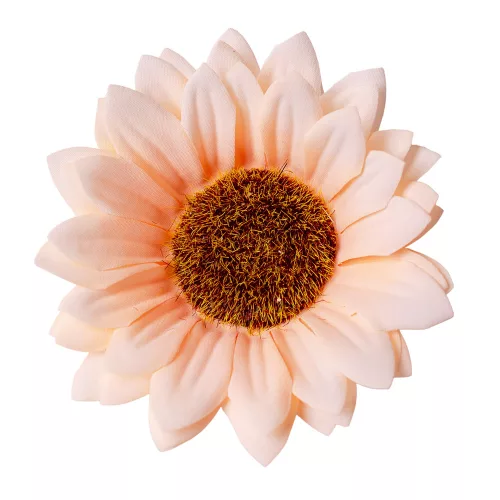 Sunflower Silk Flower Head, 10cm - Champagne