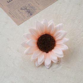 Napraforgó selyemvirág fej, 10cm - Pezsgő