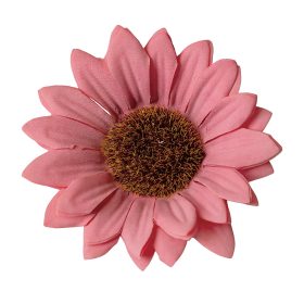 Napraforgó selyemvirág fej, 10cm - Sötét rózsaszín