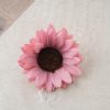 Napraforgó selyemvirág fej, 10cm - Sötét rózsaszín