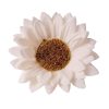 Napraforgó selyemvirág fej, 10cm - Fehér