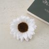 Napraforgó selyemvirág fej, 10cm - Fehér