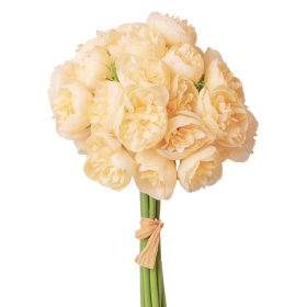 Boglárka selyemvirág köteg, 32cm magas - Sárga