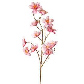 Barackvirág selyemvirág ág, 84cm - Világos rózsaszín