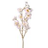 Barackvirág selyemvirág ág, 84cm - Fehér