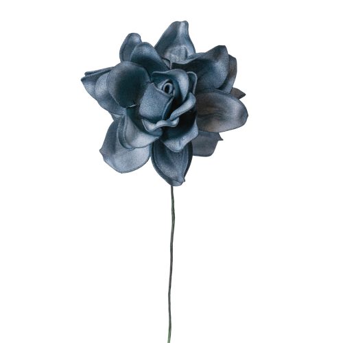 Gardenia polifoam szál, drótos szárral, 24cm magas - Kék