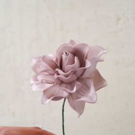   Gardenia polifoam szál, drótos szárral, 24cm magas - Mályva