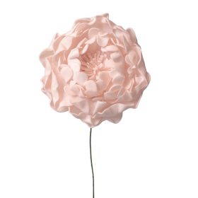 Peonia selyemvirág szál, 26cm - Sötét bézs