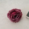Rose Silk Flower Head, 9cm - Burgundy