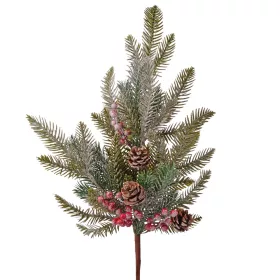   Dekorációs karácsonyi ág, tobozokkal és bogyókkal, 52 cm magas