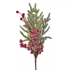 Csillámos, deres hatású bogyós fenyőág, 48 cm magas