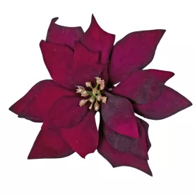 Mikulásvirág fej, 12cm - Bordó