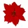 Mikulásvirág fej, 12cm - Piros