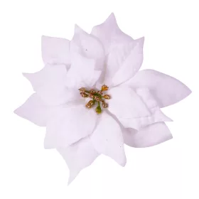 Mikulásvirág fej, 12cm - Fehér