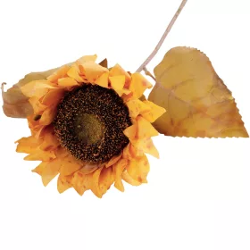 Napraforgó selyemvirág szál, 61cm magas - Sárga