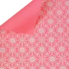 Floral patterned wrapping decorative foil sheet 57cm x 57cm, 20 pcs. - Coral