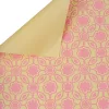 Floral patterned wrapping decorative foil sheet 57cm x 57cm, 20 pcs. - Light green