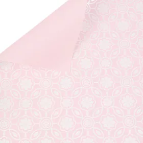   Floral patterned wrapping decorative foil sheet 57cm x 57cm, 20 pcs. - Powder pink