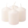 Advent candle set, 5.5 x 4cm - Gloss white