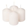 Advent candle set, 5.5 x 4cm - Gloss white