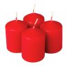 Advent candle set, 5.5 x 4cm - Matte red