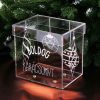 Karácsonyi akril sütis doboz / dekor doboz 11 x 15 x 15cm - Gömbdíszes
