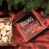 Karácsonyi akril sütis doboz / dekor doboz 15 x 15 x 15cm - Gömbfüzéres