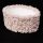 Furry, oval plastic box base 23 x 17 x 10cm - Curly powder pink