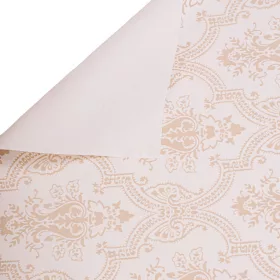   Elegant patterned wrapping decorative foil sheet 57cm x 57cm, 20 pcs. - Ecru